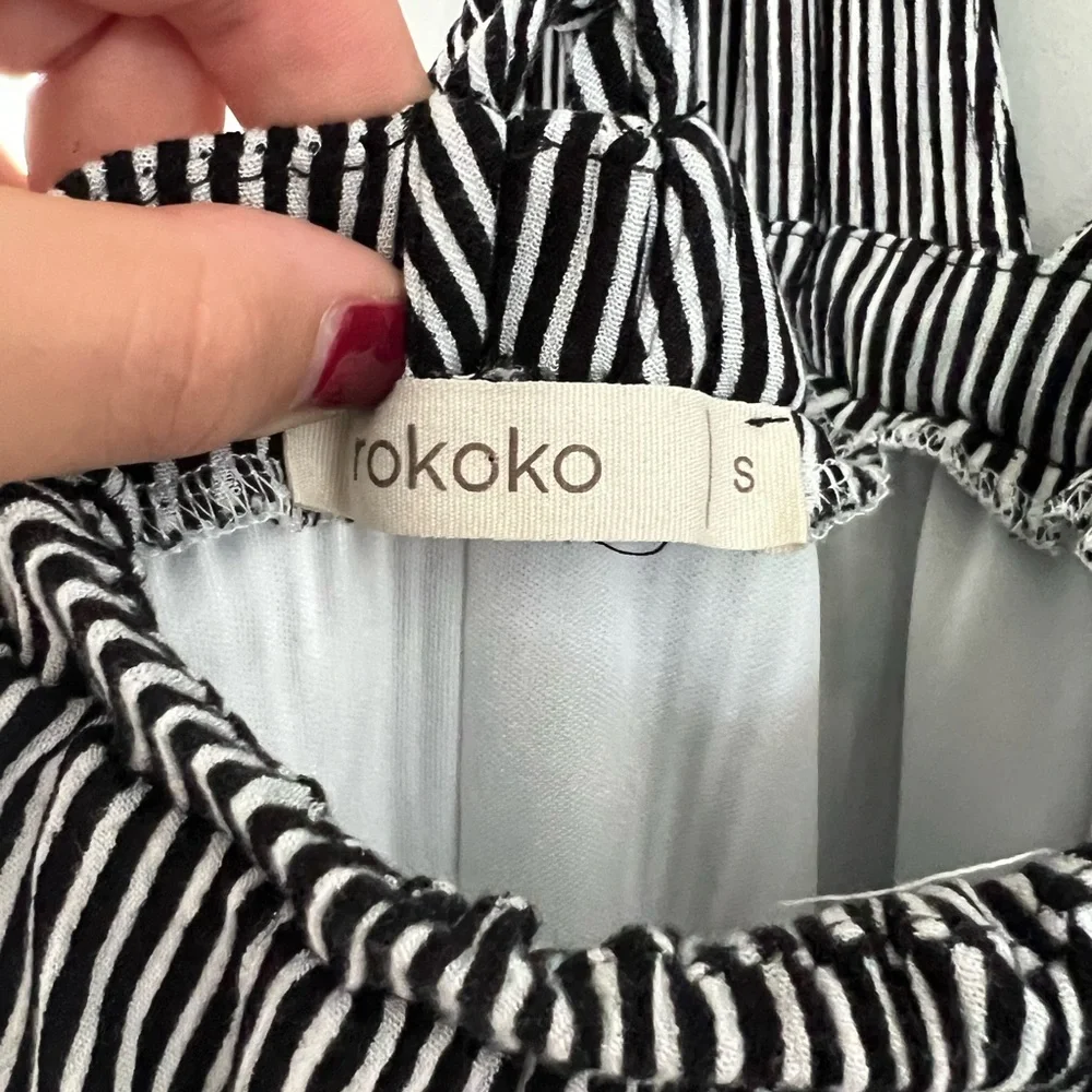 Black and White Striped Mini Dress - Picture 3 of 3